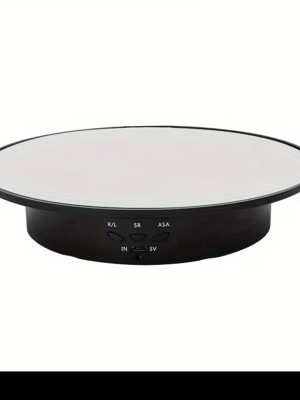 Rotating MIRRORED  Display Turntable - Silver Top, Black Base - Picture 2 of 6